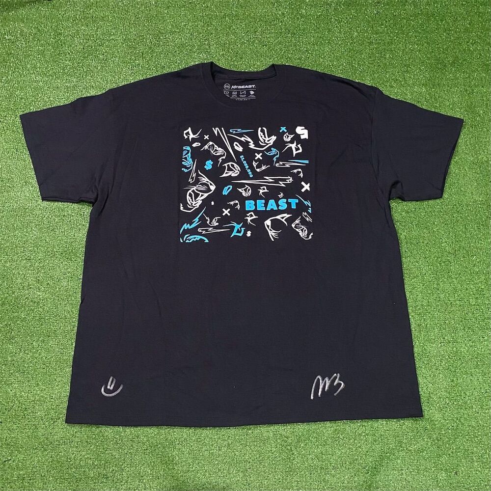 Limited Edition Autographed Mr. Beast T-Shirt XXL